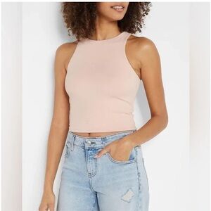 EXPRESS blush pink high compression tank Body Contour Collection XL - NWT!